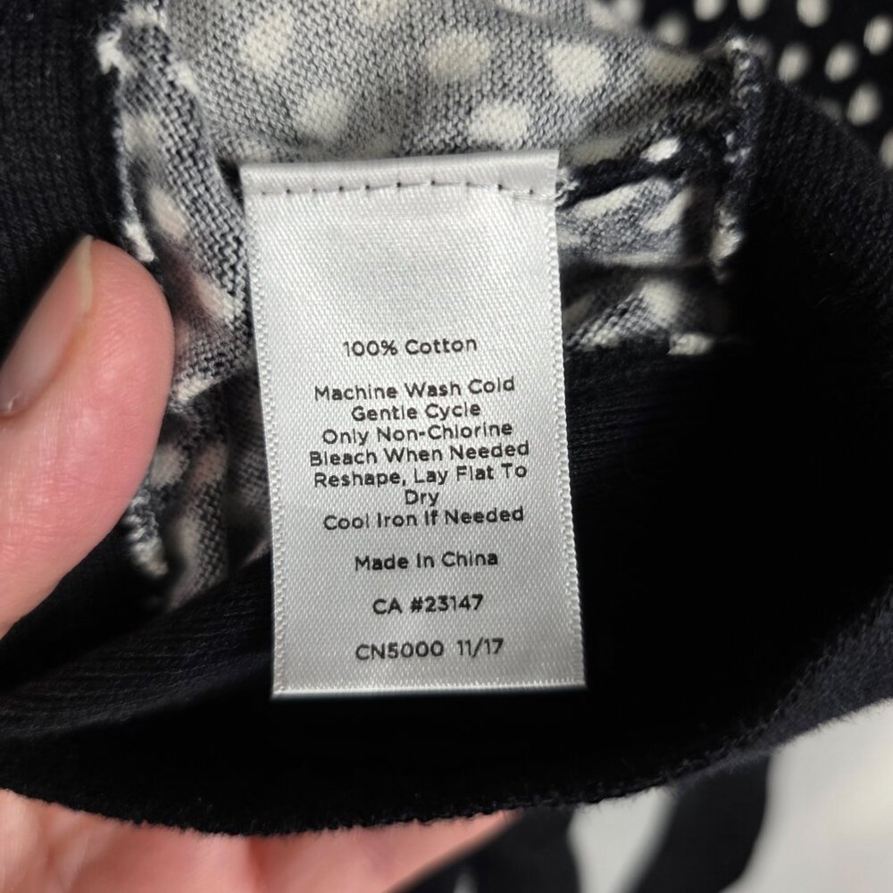 Talbots Black & White Dot Patterned Sweater Women… - image 15
